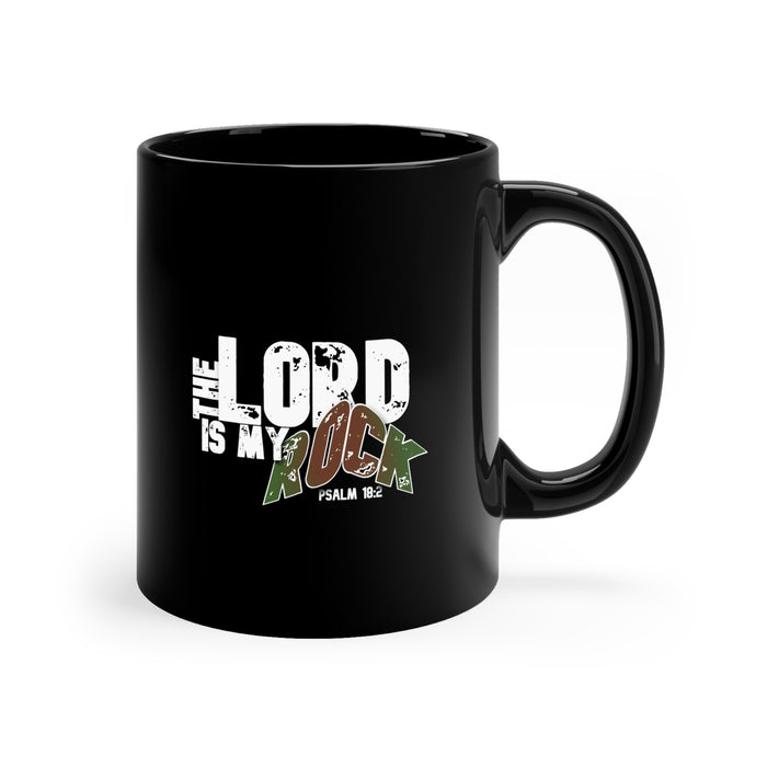 The LORD is My Rock 11oz Black Mug