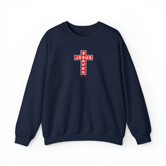 Jesus Saves Men’s Unisex Heavy Blend™ Crewneck Sweatshirt