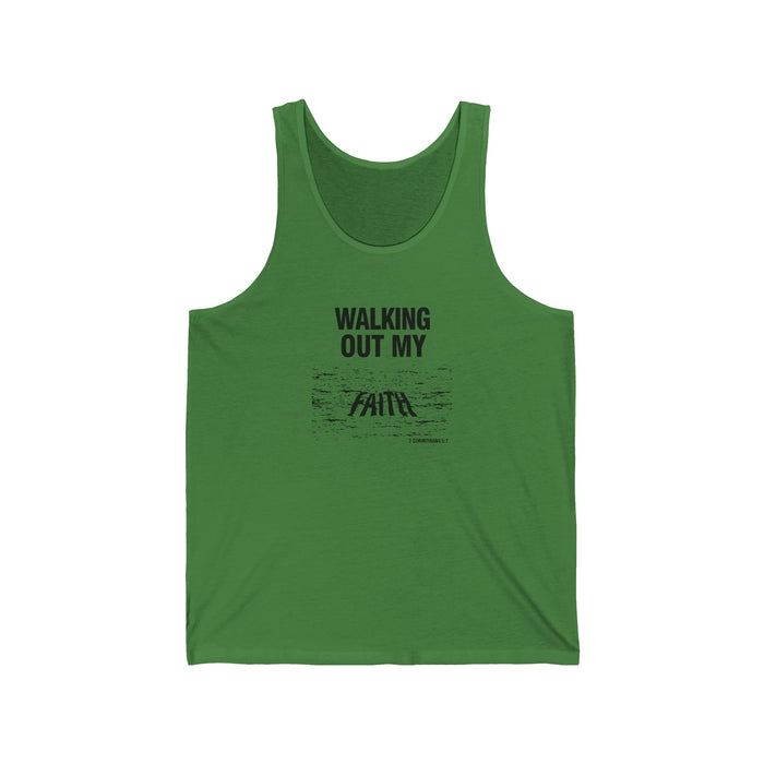 Walking Out My Faith Tank Top — Inspirational Christian Graphic Tank
