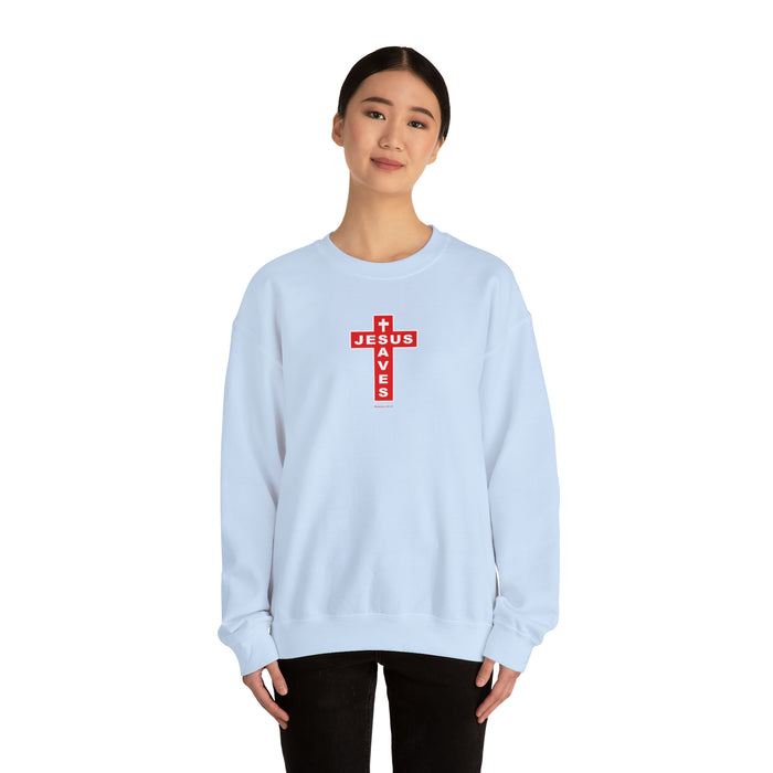 Jesus Saves Men’s Unisex Heavy Blend™ Crewneck Sweatshirt