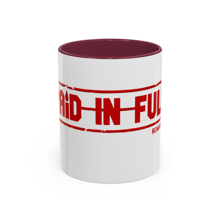 Mug — “Paid in Full” Christian Scripture Coffee Mug (Romans 6:23)