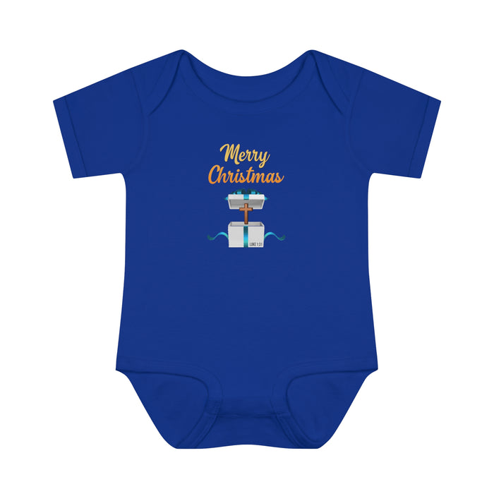 Merry Christmas Infant Rib Body Suit