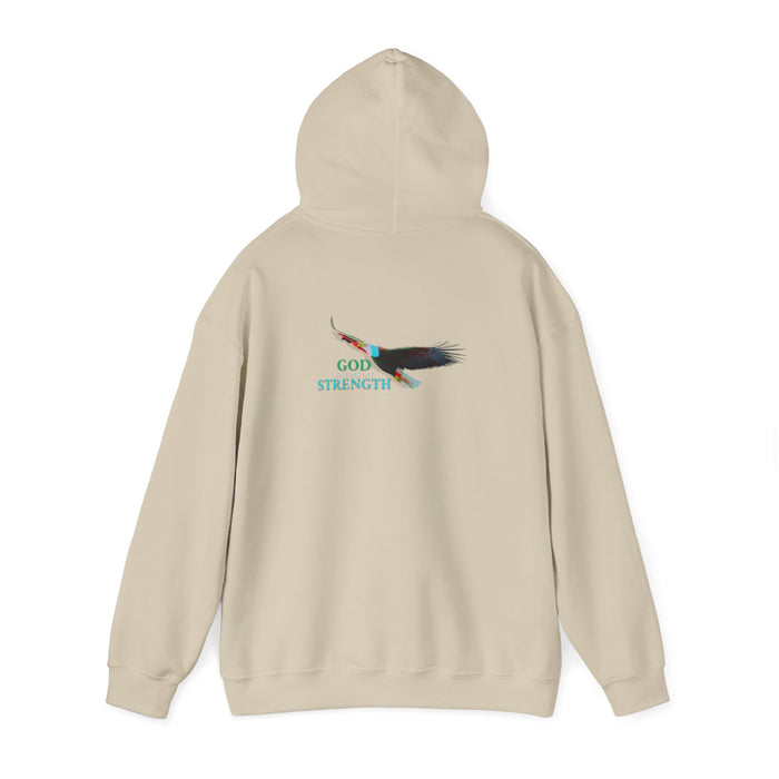 God Renews My Strength Women’s Unisex Heavy Blend™ Hooded Sweatshirt (with back design).