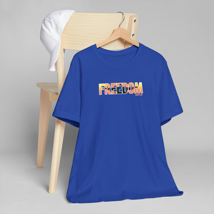 Freedom Sunset T-Shirt — Minimalist Pride Freedom Graphic Tee