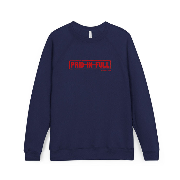 Paid In Full Sweatshirt — Bold Red Stamp Graphic Crewneck