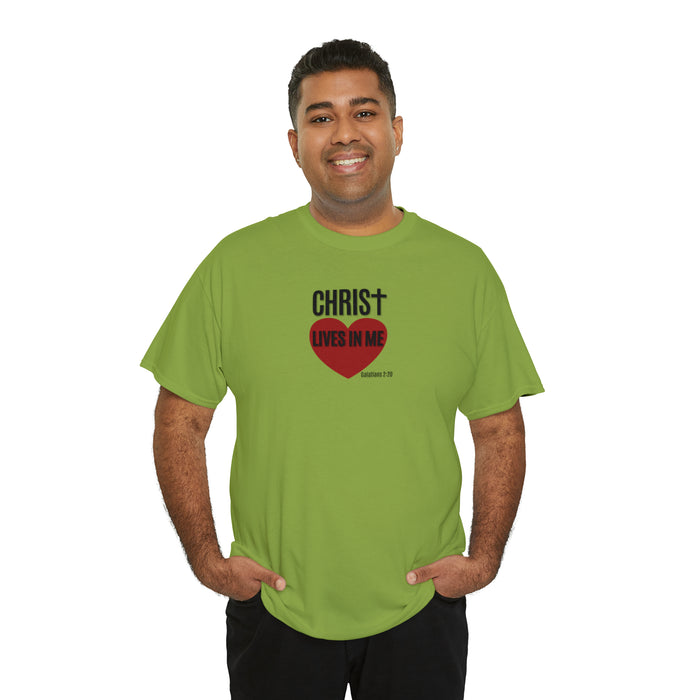 Christ Lives in Me Women’s Unisex Heavy Cotton Tee