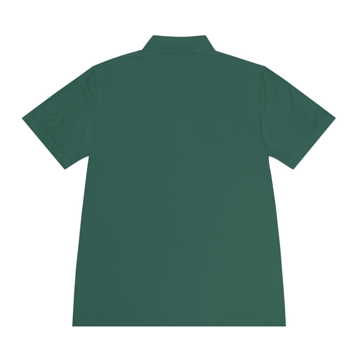 Running My Race Golf Polo Shirt - Minimal Golf Course Logo Performance Mens Sport Polo