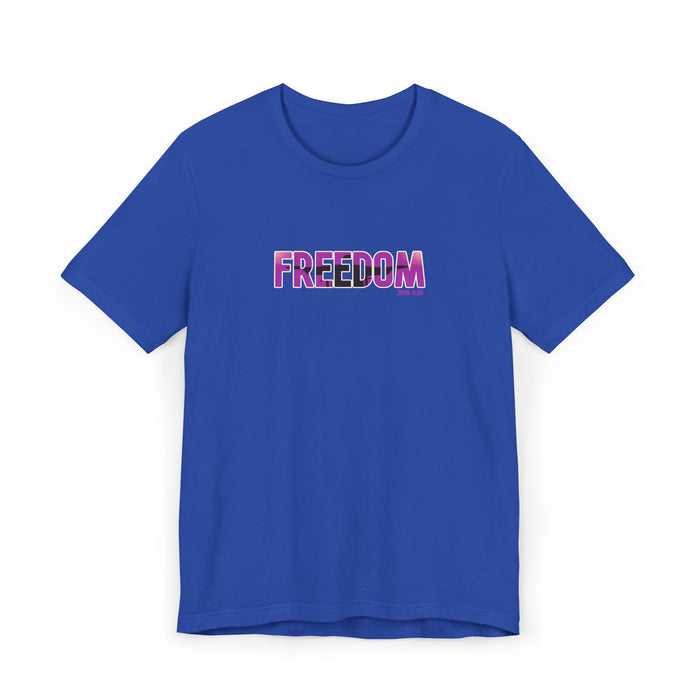 Freedom Graphic Tee — Bold Pink Gradient "FREEDOM" T-Shirt