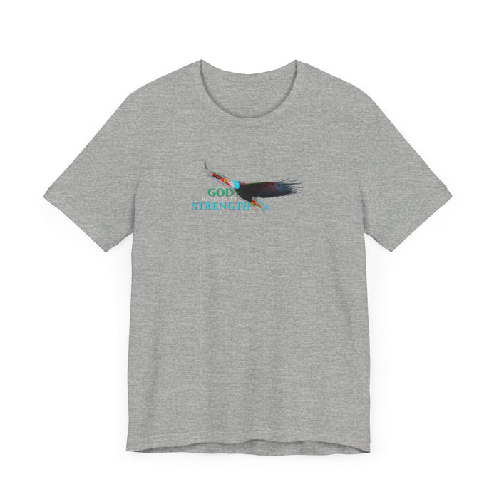 God Renews Our Strength Men’s Unisex T-Shirt - Inspirational Eagle Design