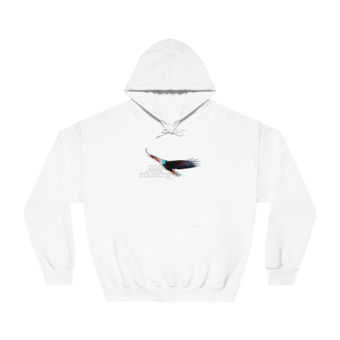 God Renews My Strength Men’s Unisex DryBlend® Hooded Sweatshirt