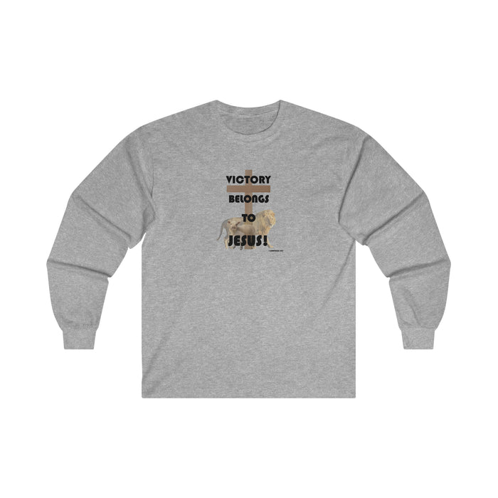 Victory Belongs to Jesus Men’s Ultra Cotton Long Sleeve Tee