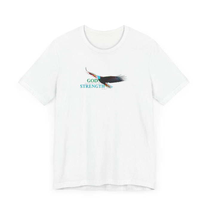 God Renews Our Strength Men’s Unisex T-Shirt - Inspirational Eagle Design