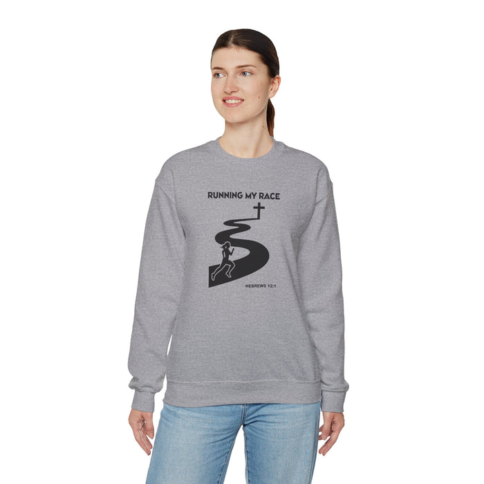 Running My Race Women’s Unisex Heavy Blend™ Crewneck Sweatshirt