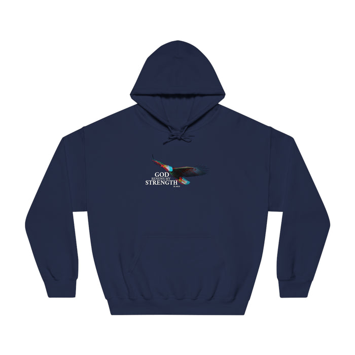 God Renews My Strength Men’s Unisex DryBlend® Hooded Sweatshirt