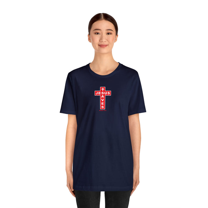Jesus Saves Men Unisex Jersey Short Sleeve Tee