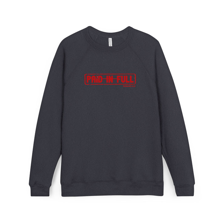 Paid In Full Sweatshirt — Bold Red Stamp Graphic Crewneck
