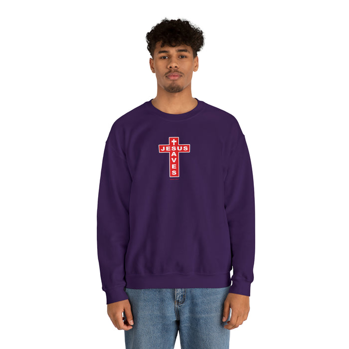 Jesus Saves Men’s Unisex Heavy Blend™ Crewneck Sweatshirt