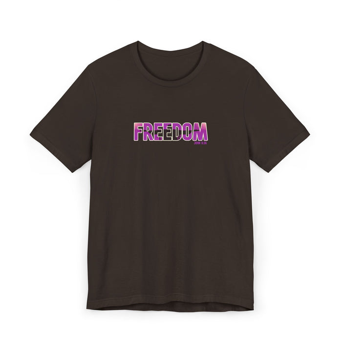 Freedom Graphic Tee — Bold Pink Gradient "FREEDOM" T-Shirt