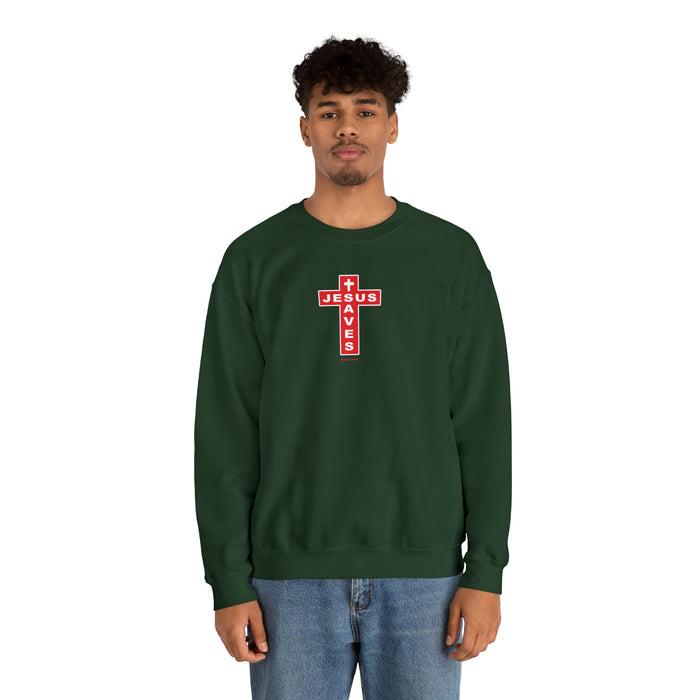 Jesus Saves Men’s Unisex Heavy Blend™ Crewneck Sweatshirt