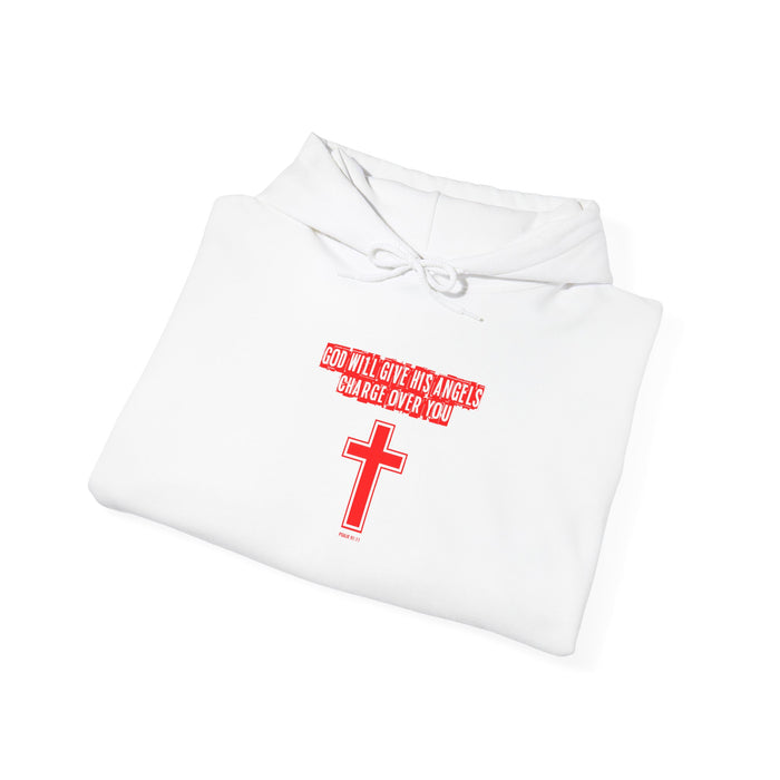 God Will Give His Angels Charge Over You Men’s Unisex Heavy Blend™ Hooded Sweatshirt