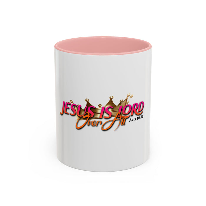 Jesus is Lord Over All Accent Coffee Mug (11 oz)