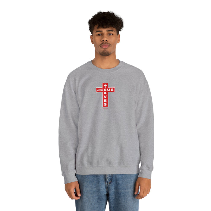 Jesus Saves Men’s Unisex Heavy Blend™ Crewneck Sweatshirt