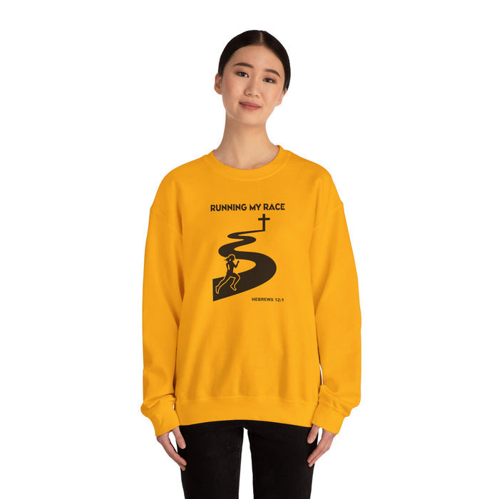 Running My Race Women’s Unisex Heavy Blend™ Crewneck Sweatshirt