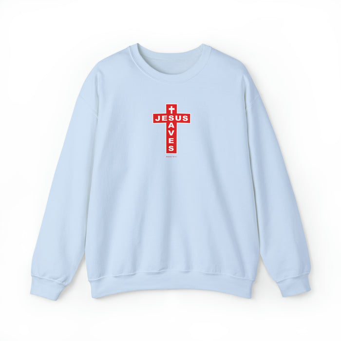 Jesus Saves Men’s Unisex Heavy Blend™ Crewneck Sweatshirt