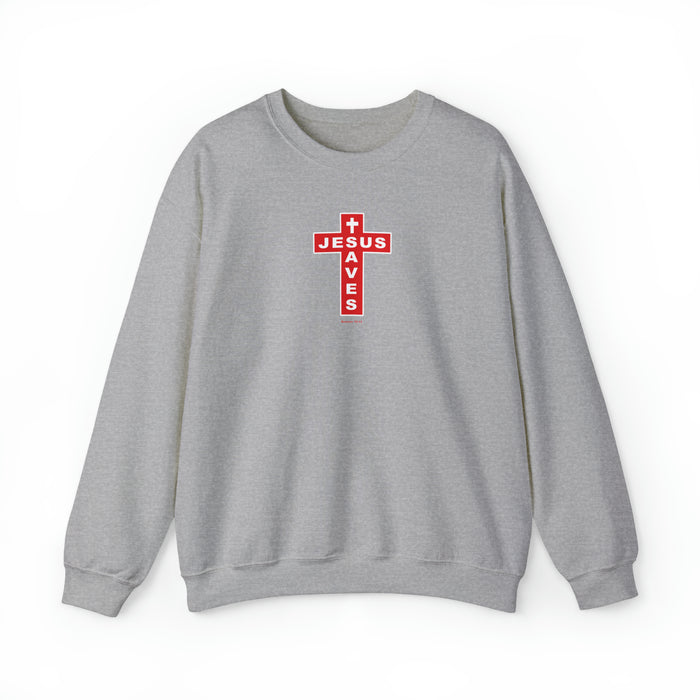Jesus Saves Men’s Unisex Heavy Blend™ Crewneck Sweatshirt