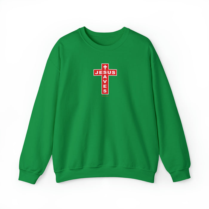 Jesus Saves Men’s Unisex Heavy Blend™ Crewneck Sweatshirt