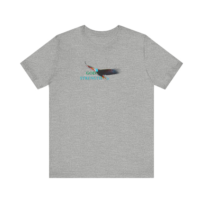 God Renews Our Strength Men’s Unisex T-Shirt - Inspirational Eagle Design