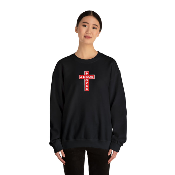 Jesus Saves Men’s Unisex Heavy Blend™ Crewneck Sweatshirt