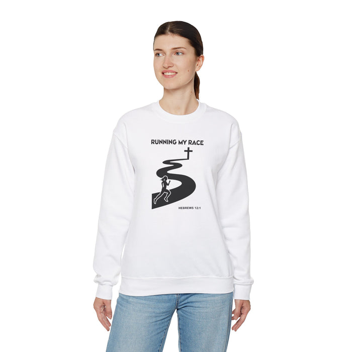 Running My Race Women’s Unisex Heavy Blend™ Crewneck Sweatshirt