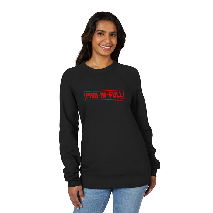 Paid In Full Sweatshirt — Bold Red Stamp Graphic Crewneck