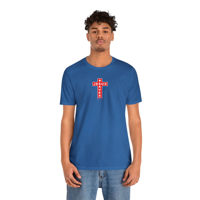 Jesus Saves Men Unisex Jersey Short Sleeve Tee