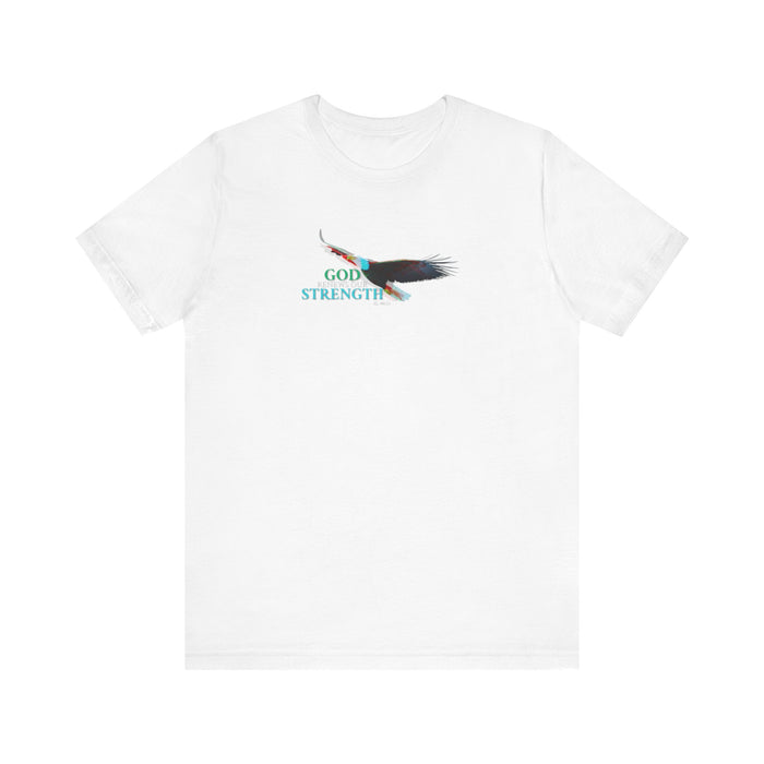 God Renews Our Strength Men’s Unisex T-Shirt - Inspirational Eagle Design