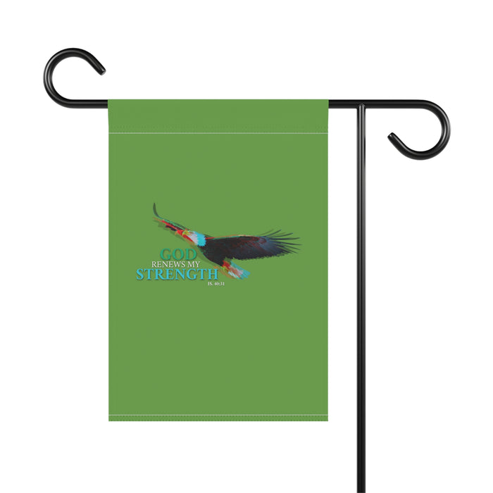 God Renews Our Strength Garden & House Banner