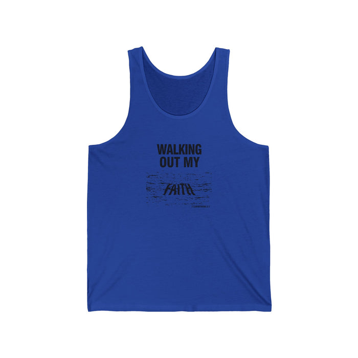 Walking Out My Faith Tank Top — Inspirational Christian Graphic Tank