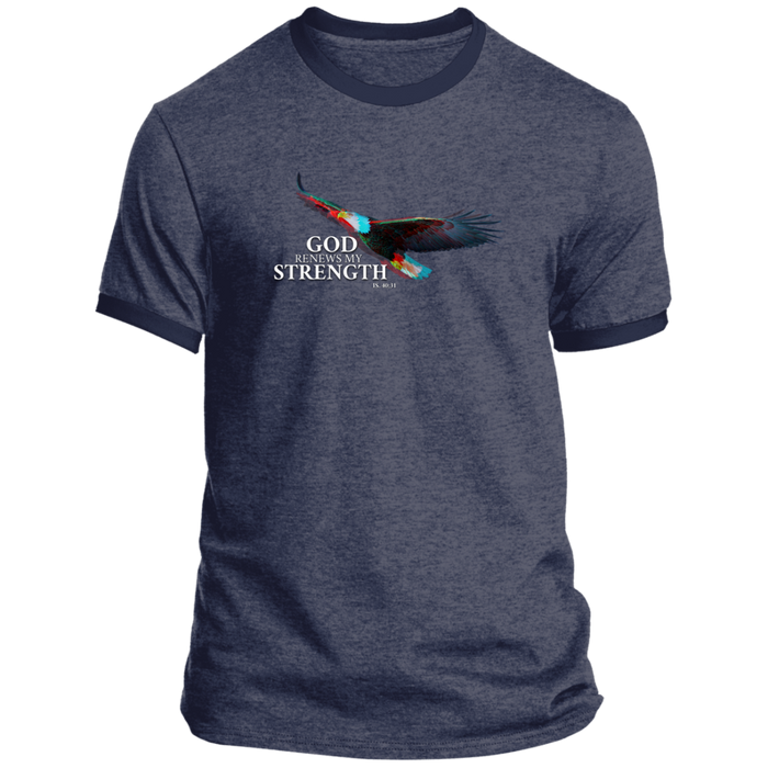 God Renews My Strength Men’s Ringer Tee