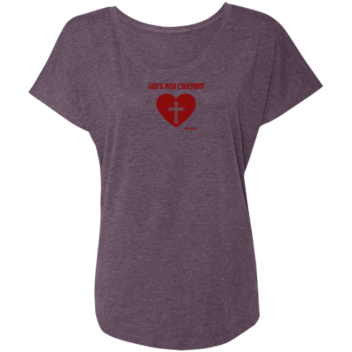 God’s New Covenant Ladies Triblend Dolman Tee
