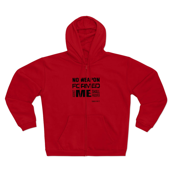 No Weapon Men Unisex Hooded Zip Sweatshirt