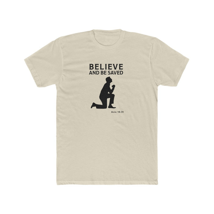 Believe And Be Saved Men's Cotton Crew Tee