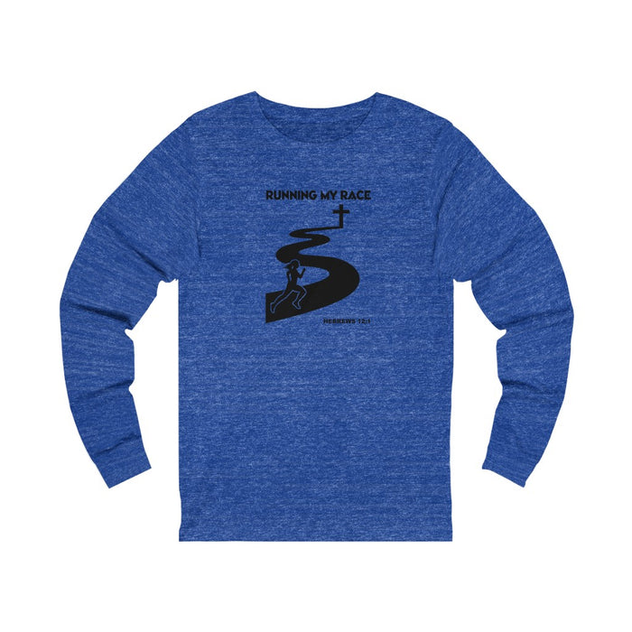 Running My Race Women Unisex Jersey Long Sleeve Tee