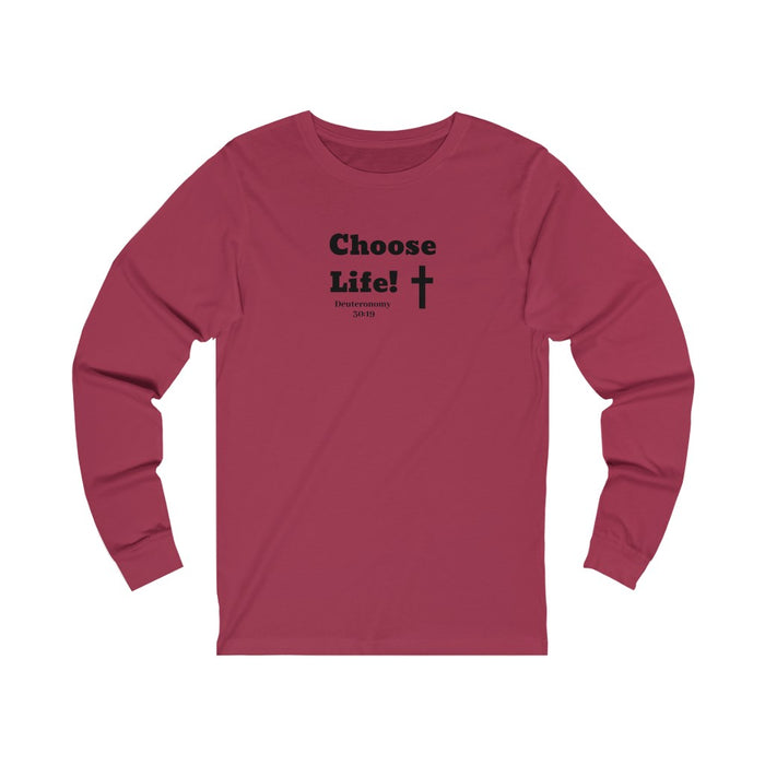 Choose Life 2.0 Men Unisex Jersey Long Sleeve Tee
