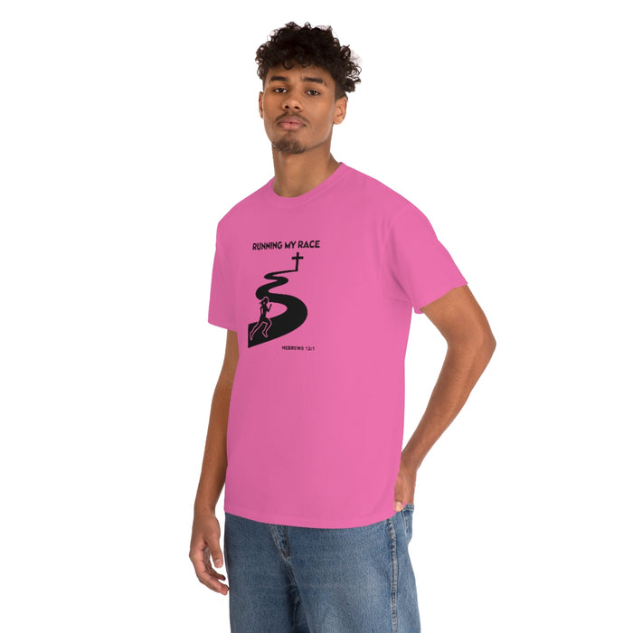 Running My Race Women Unisex Heavy Cotton Tee