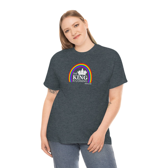 The King is Coming Women’s Unisex Heavy Cotton Tee