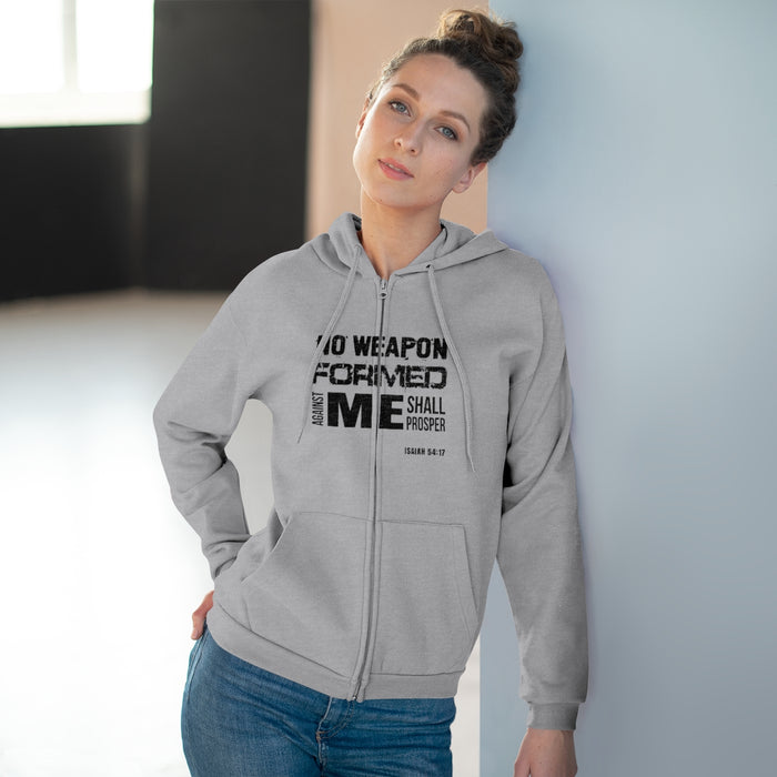 No Weapon Men Unisex Hooded Zip Sweatshirt