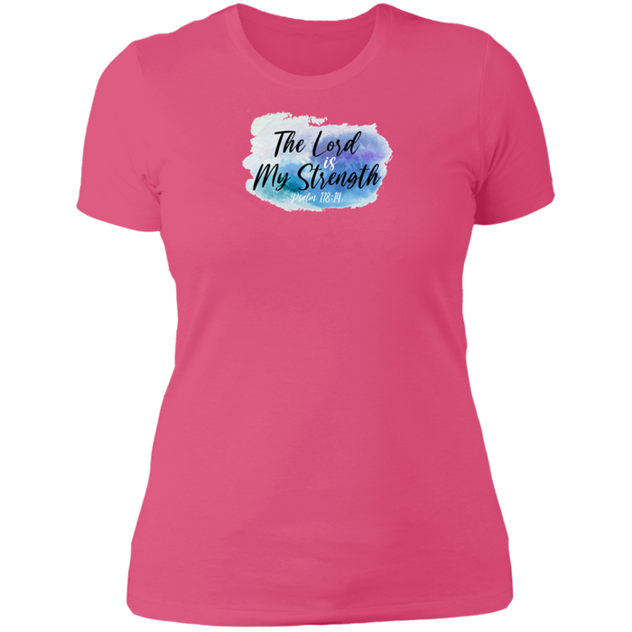 The Lord is My Strength Ladies Boyfriend Tee