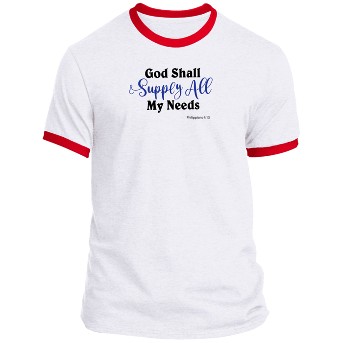 God Shall Supply Men’s Ringer Tee