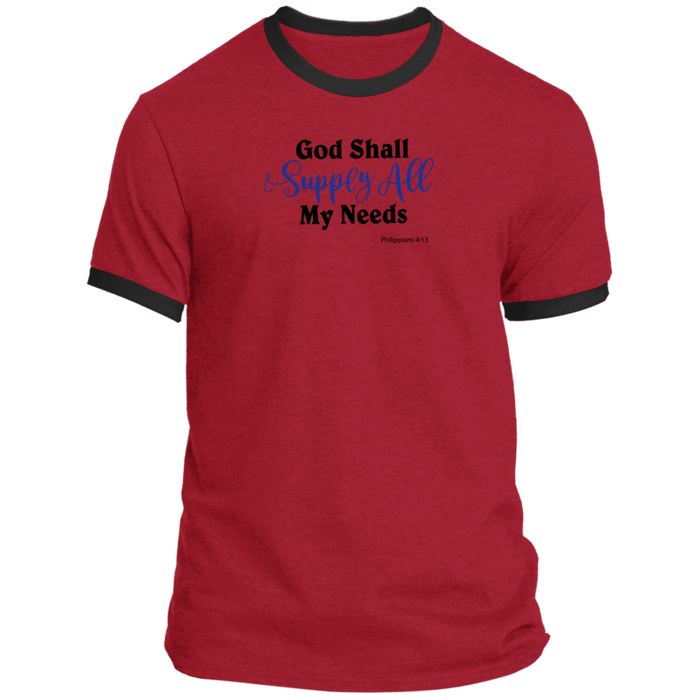 God Shall Supply Men’s Ringer Tee